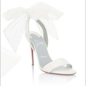 Christian Louboutin NWB/NWT ivory/white heels. Perfect for wedding/brides. Sz 37
